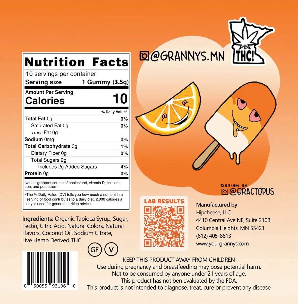 Orange Creamsicle - 50mg Gummies - Daily Hi