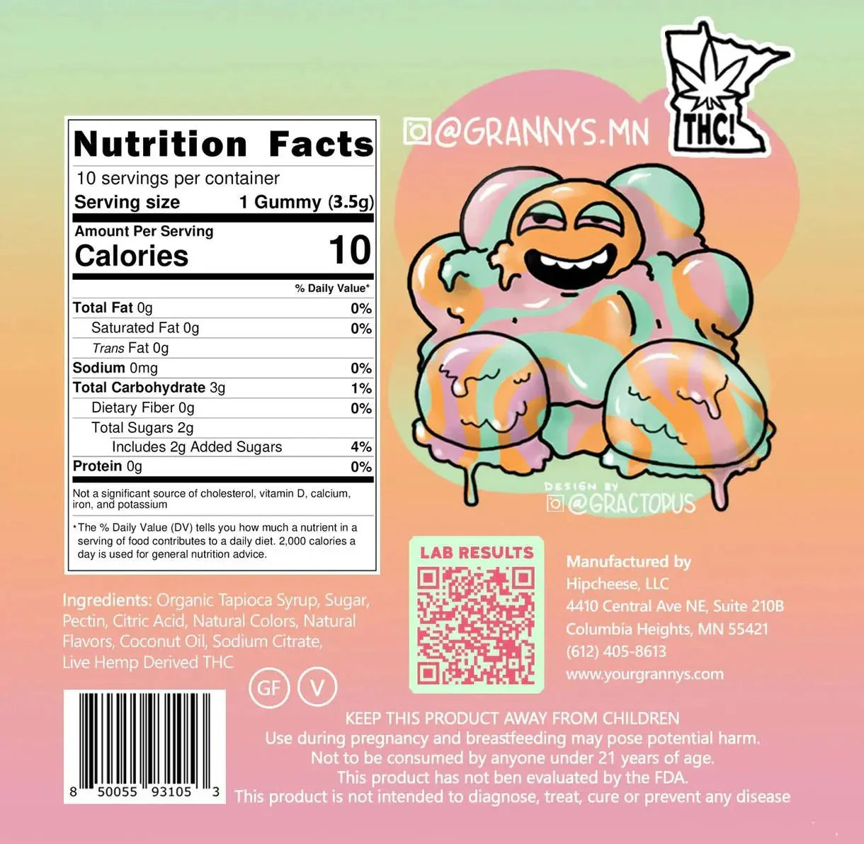 Rainbow Sherbert - 50mg Gummies - Daily Hi